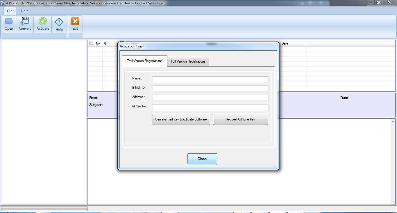 ATS PST to MSG Converter Software