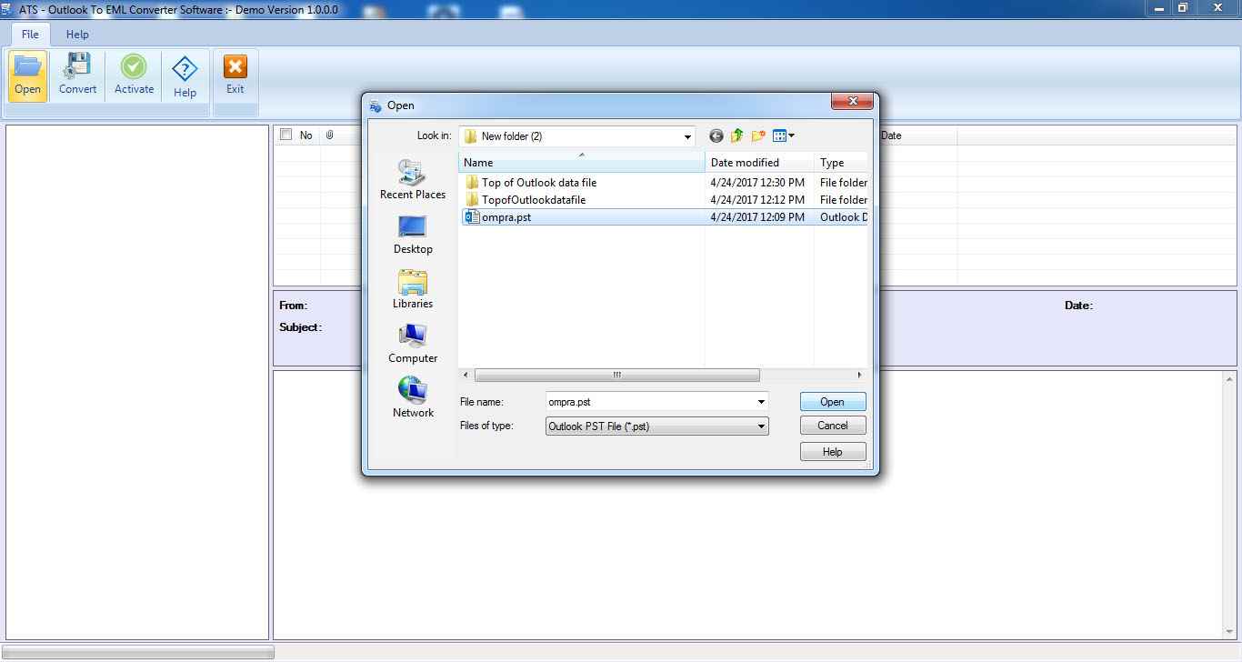 ATS PST to EML Converter Software