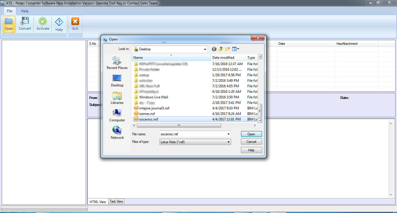 ATS Lotus Notes Converter