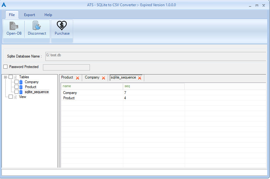 SQLite to CSV Converter