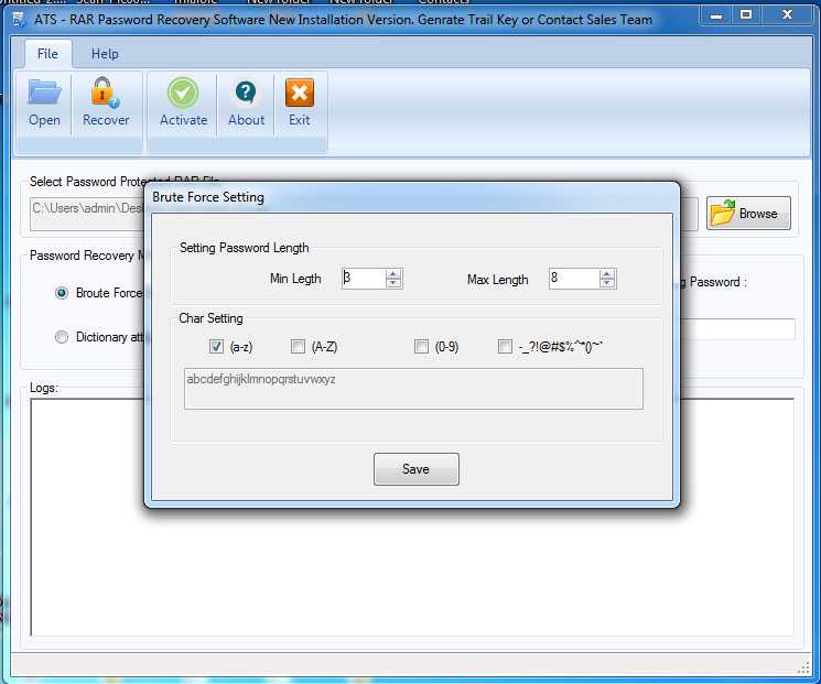RAR Password Recovery