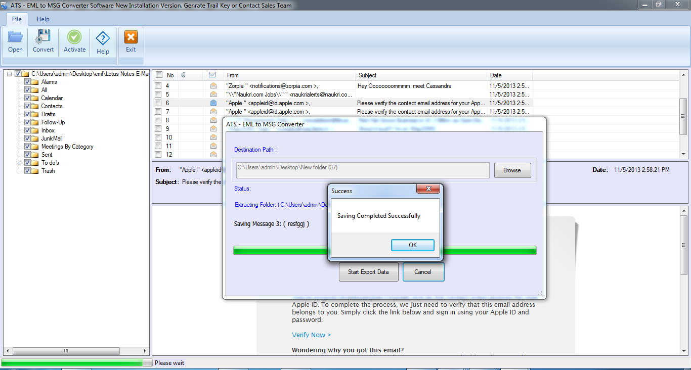 ATS EML to MSG Converter